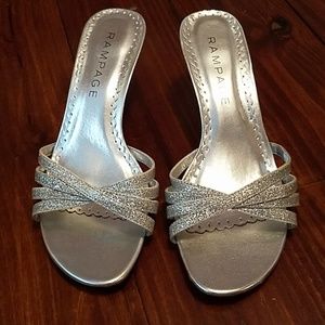 Silver Glitter Heels